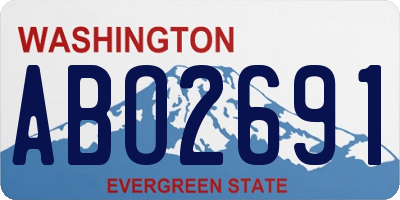 WA license plate ABO2691