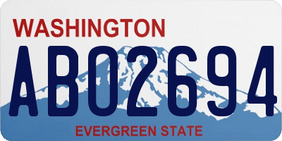WA license plate ABO2694
