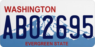 WA license plate ABO2695