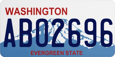 WA license plate ABO2696