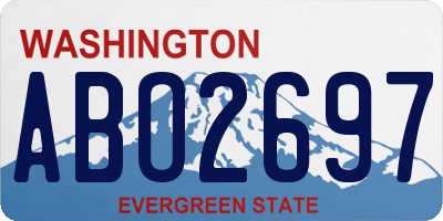 WA license plate ABO2697