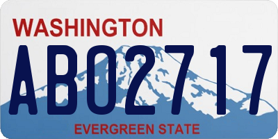 WA license plate ABO2717