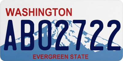 WA license plate ABO2722