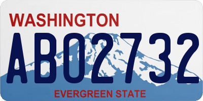 WA license plate ABO2732