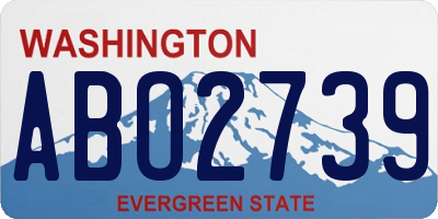 WA license plate ABO2739