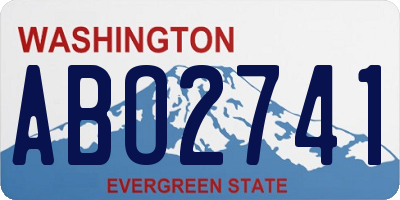 WA license plate ABO2741