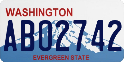 WA license plate ABO2742