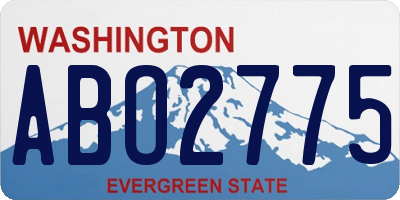 WA license plate ABO2775