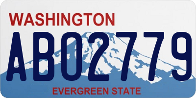 WA license plate ABO2779