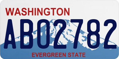 WA license plate ABO2782