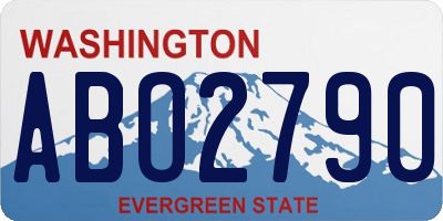 WA license plate ABO2790