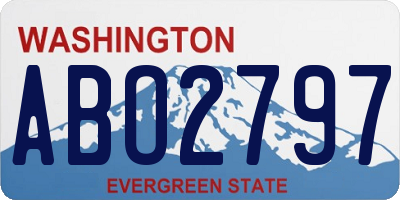 WA license plate ABO2797