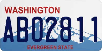 WA license plate ABO2811