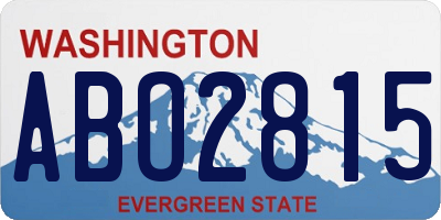 WA license plate ABO2815