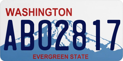 WA license plate ABO2817