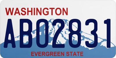 WA license plate ABO2831