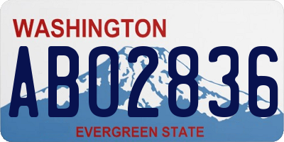 WA license plate ABO2836