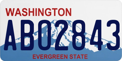 WA license plate ABO2843