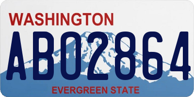 WA license plate ABO2864
