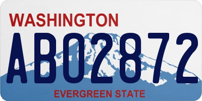 WA license plate ABO2872