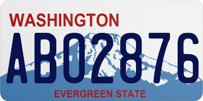 WA license plate ABO2876