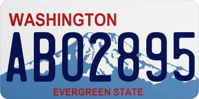 WA license plate ABO2895