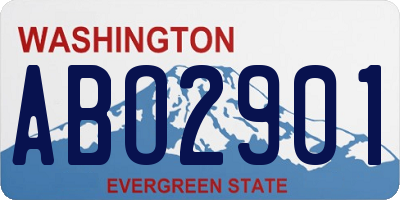 WA license plate ABO2901