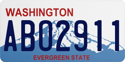 WA license plate ABO2911