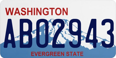 WA license plate ABO2943