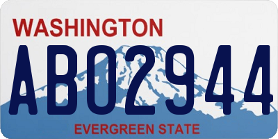 WA license plate ABO2944
