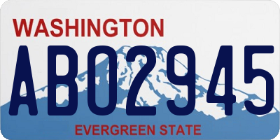 WA license plate ABO2945