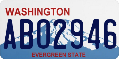 WA license plate ABO2946