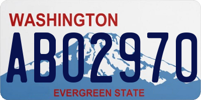 WA license plate ABO2970