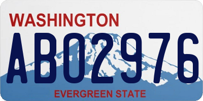 WA license plate ABO2976