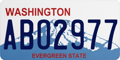 WA license plate ABO2977