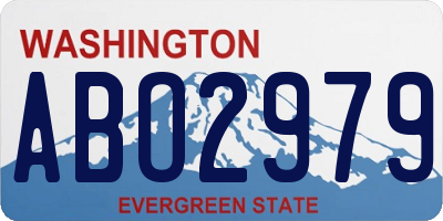 WA license plate ABO2979