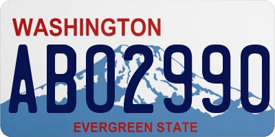 WA license plate ABO2990