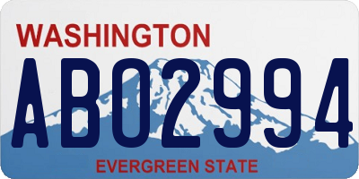 WA license plate ABO2994