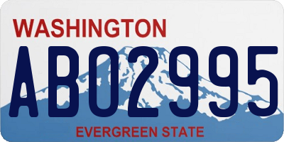 WA license plate ABO2995