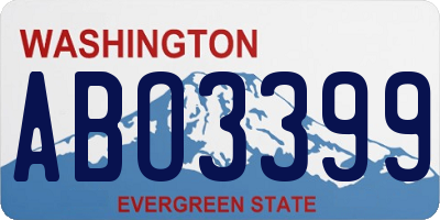 WA license plate ABO3399