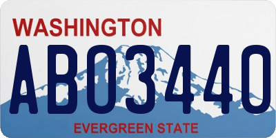 WA license plate ABO3440