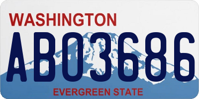 WA license plate ABO3686