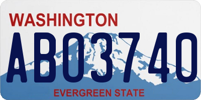 WA license plate ABO3740