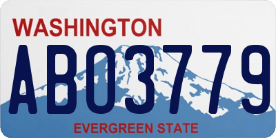 WA license plate ABO3779
