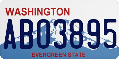 WA license plate ABO3895