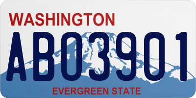 WA license plate ABO3901