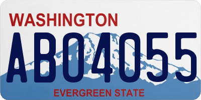WA license plate ABO4055