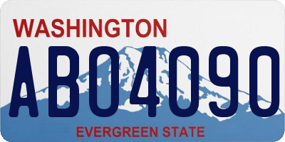 WA license plate ABO4090