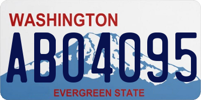 WA license plate ABO4095