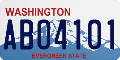 WA license plate ABO4101